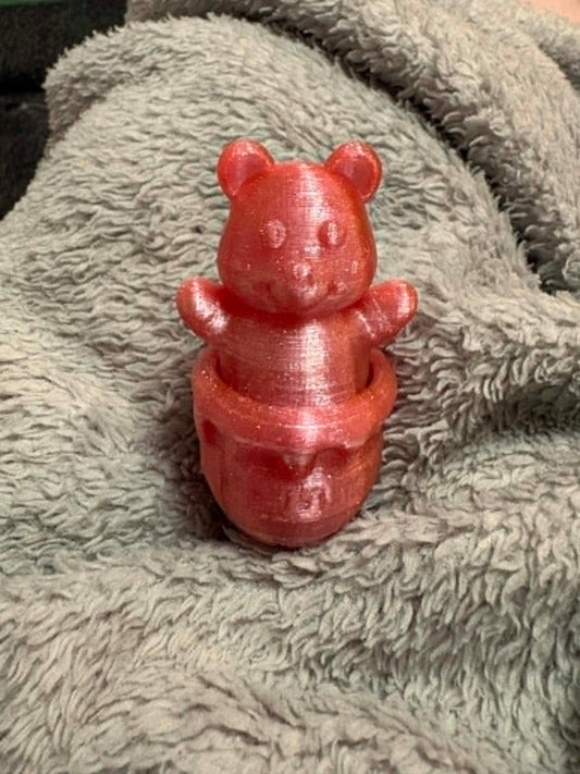 3D printed Winnie the pooh clicker fidget pot