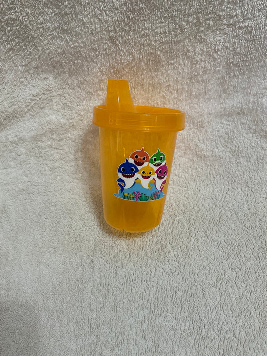 Kids baby shark inspired sippy cup