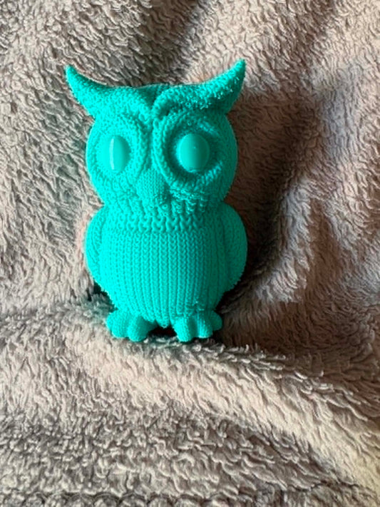 3D printed knitted effect owl
