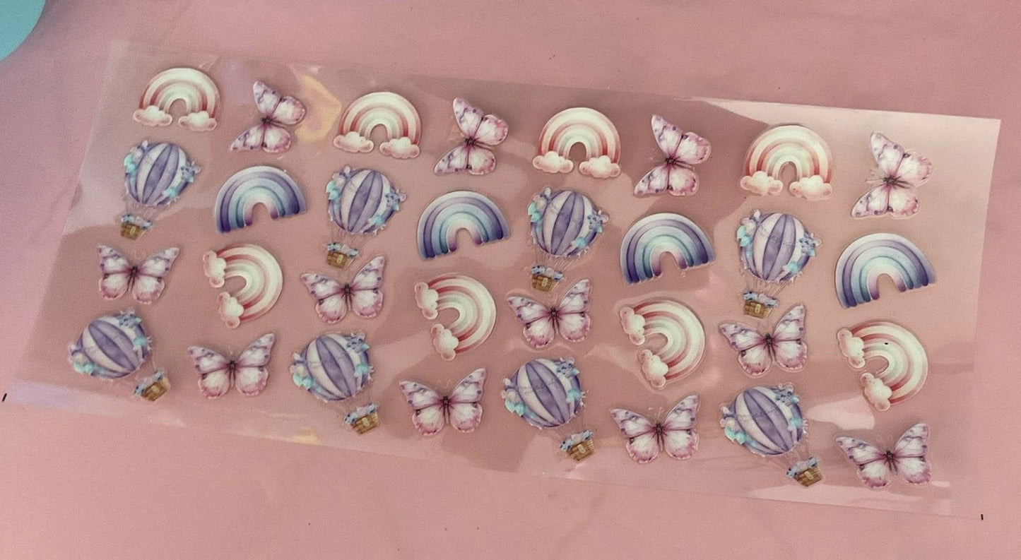 butterflies and rainbows wrap
