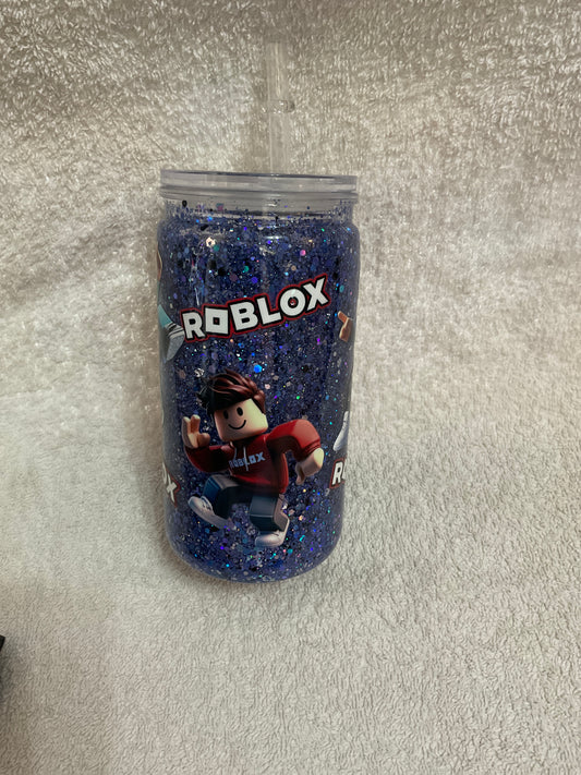 16oz glitter tumbler