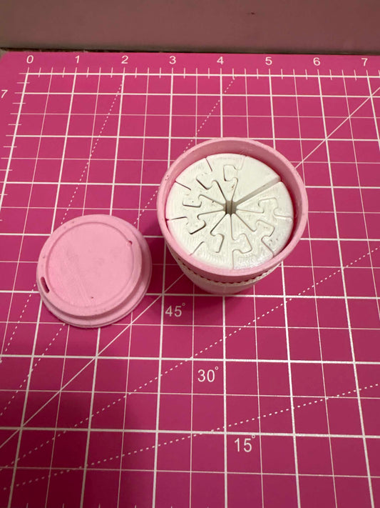 3D printed spill cup fidget